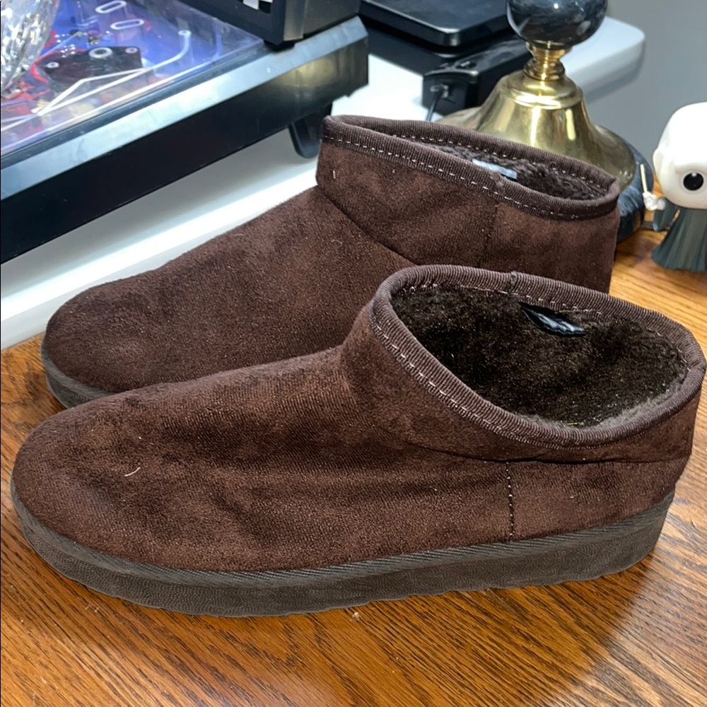 Brown Ankle Boots Slip-On Suede - Picture 2 of 8